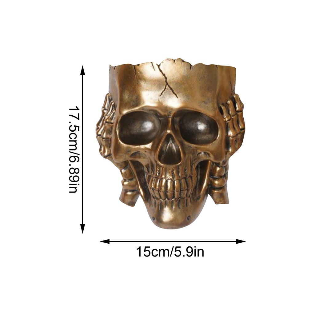 Hanging Planter Skull Flower Pot Home Decor Creepy Wall Planter For Indoor And Outdoor Plants Unique Modern Gothic Vase Drainage