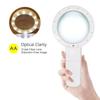 Illumination Hand Held Magnifying Glass HD Reading Magnifying Glasses  Coins Inspection