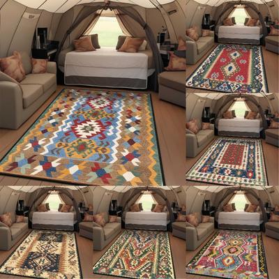 Retro Moroccan Ethnic Style Pattern Large Area Carpet for Home Living Room Bedroom Sofa Doormat Decor Rug Non-slip Floor Mat