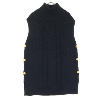 Kerry Woollen Mills Made In the UK by Freddy & Gloster Collaboration No Sleeve High Neck Long Knit Vest Women Used