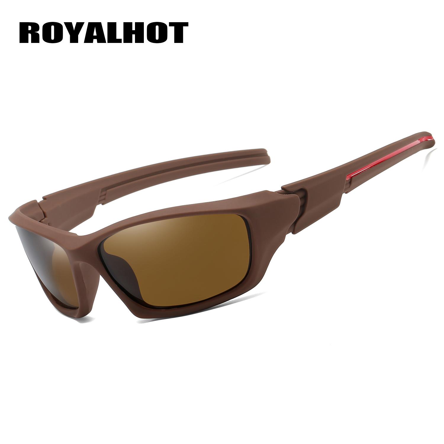 RoyalHot унисекс поляризационные спортивные солнцезащитные очки в квадратной оправе — фото 24