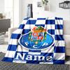 Custom Name Fc Porto Theme Printed Blanket Perfect For Couch Bed Travel Outdoor Use Machine Washable Cozy Durable