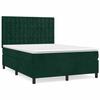 Maison Exclusive - Sommier à lattes de lit et matelas Vert foncé 140x200cm Velours