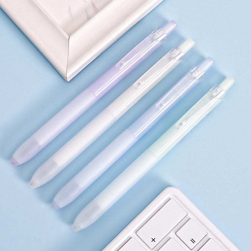 Elegantní 0,5mm černá tichá kuličková tužka s tlačítkovým mechanismem pro studenty