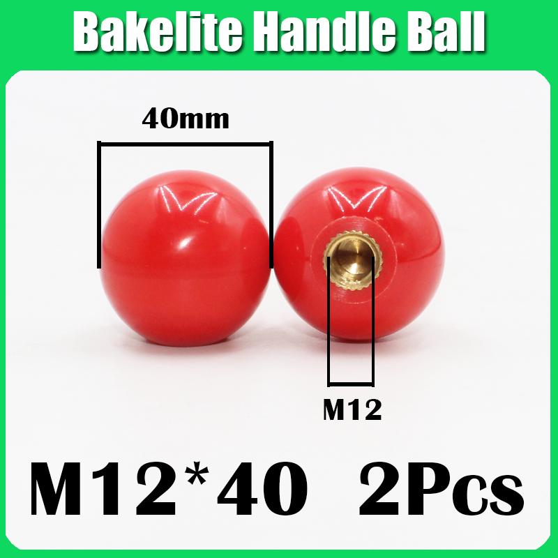 M4 M5 M6 M8 M12 Black/Red Round Ball Resin Ball Knobs Bakelite Lever Knob Grip Handles Of Furniture Or Machine Tool Copper Core