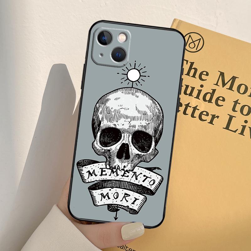 Memento Mori Phone Case For iPhone 16 14 13 12 11 15 Pro Max 13 12 mini XR 16e 15 16 Plus Full Cover