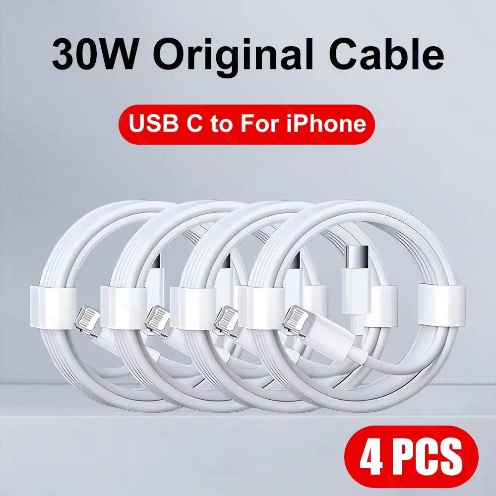 Xiaomi 5-1pcs 30W Fast Charging Cable Foe iPhone 13 12 11 14 Pro Max Mini USB C Cable For X XR XS MAX 7 8 14 Plus 6