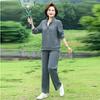 Spring & Autumn Casual Sportswear Set for Middle-Aged Women: Two-Piece Hoodie & Loose Thickened Coat