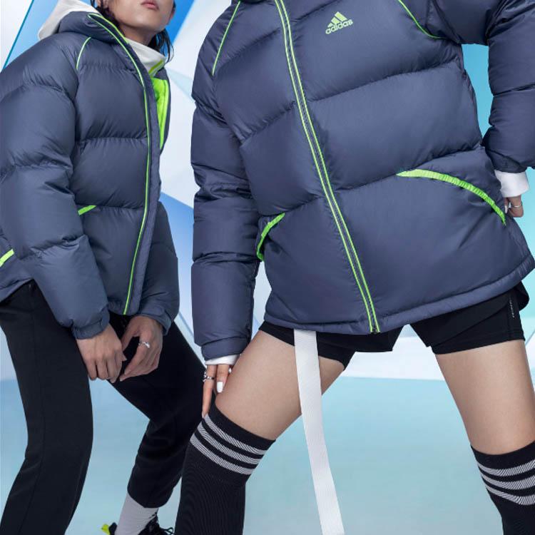 Adidas Terrex Super Puffy Jacket Outdoor Warm Stand Collar Down Outerwear Men Outerwear Royal-Blue H20753