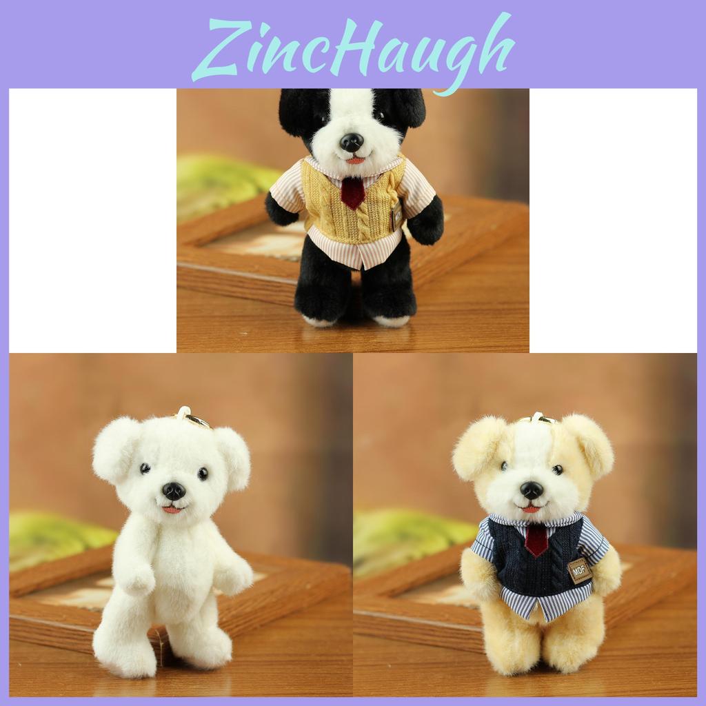 Dog Plush Keychain With Movable Joints And Soft Polyester Material For Gift And Decoration