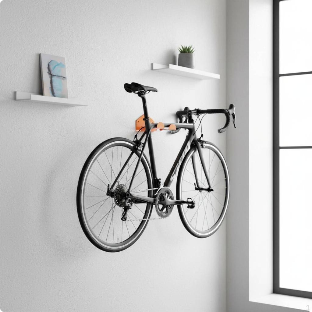 Space-Saving Wall Mounted Bike Rack Heavy Duty Storage