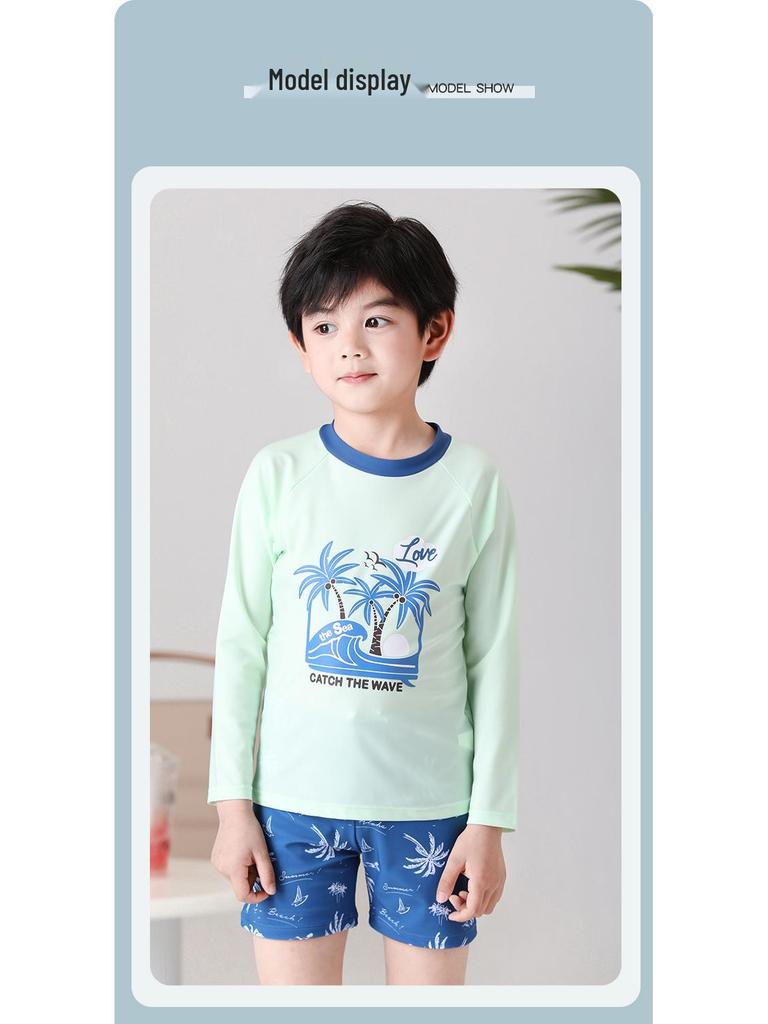 Boys' Quick-Drying Swim Trunks Set - New 2025 Style for Kids