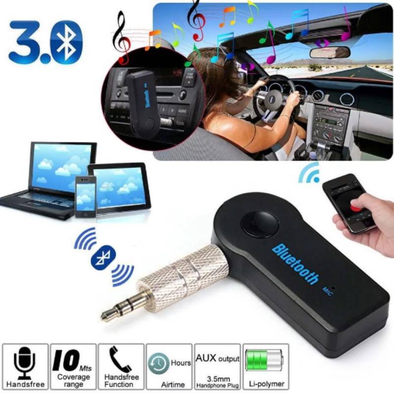 Auxiliary Bluetooth Receiver Wireless Adapter For Car Audio System