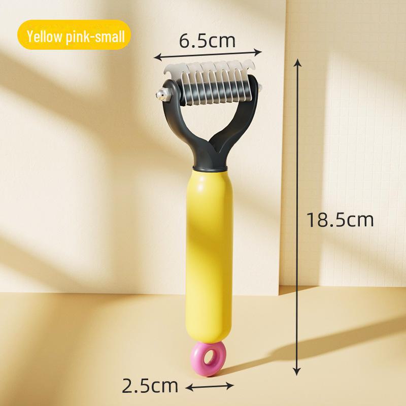 

Двусторонняя стальная расческа для распутывания шерсти домашних животных для собак и кошек Double-Sided Detangling Comb