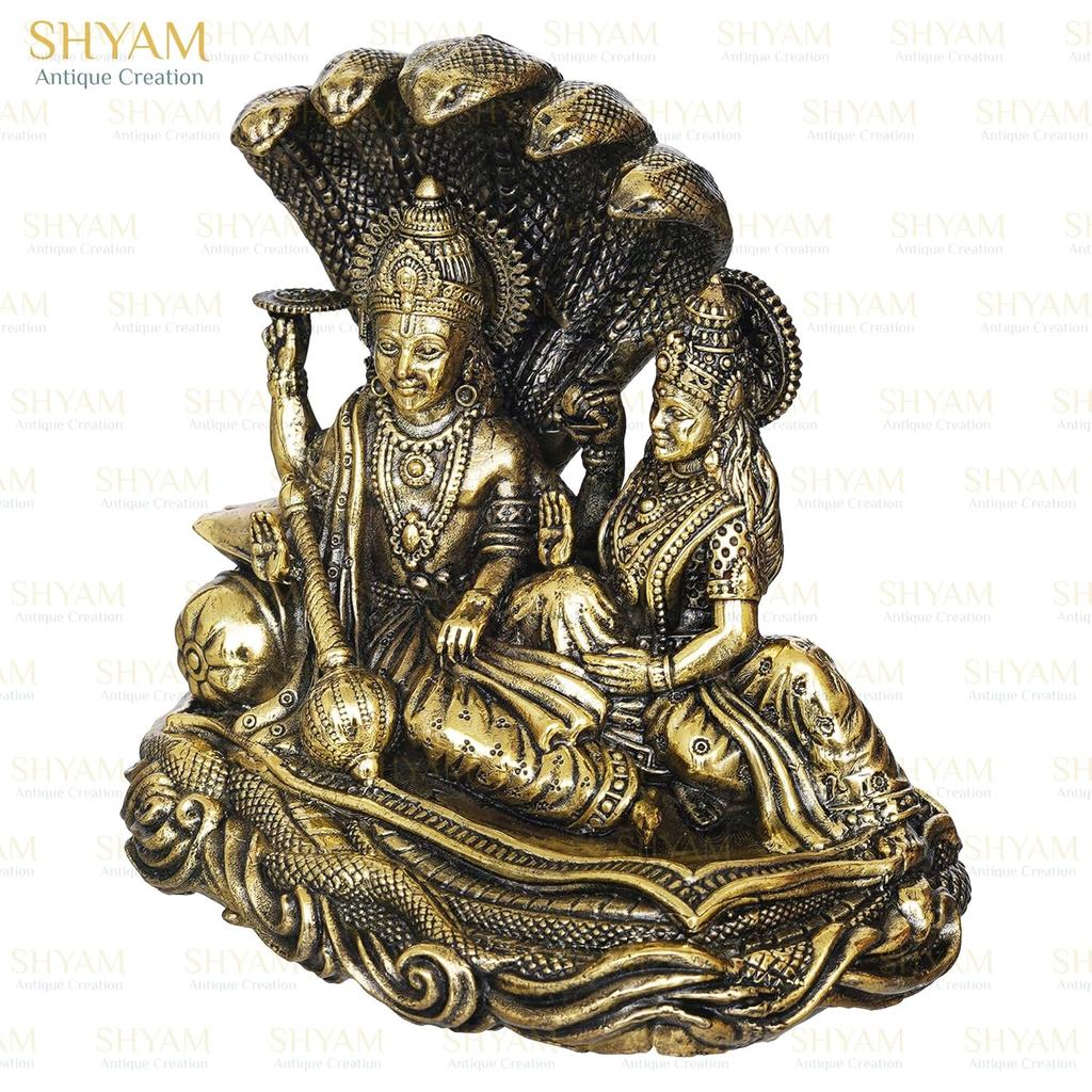 Lakshmi Vishnu Ji Sitting On Sheshnag Murti, Laxmi Vishnu Resting On Snake Idol