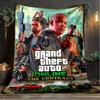 1PC Theft Auto Blanket Flannel Throw for Sofa, Indoor, Camping, Living Room, Office, Chair, And Bed Soft Birthday Christmas Gift