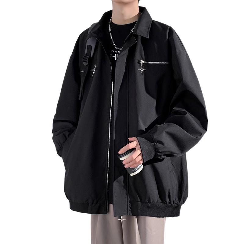 Heren Japanse Trendy Waterdichte Bergklimjas - Lente/Herfst 2025 Losse Kraag Coole Stijl