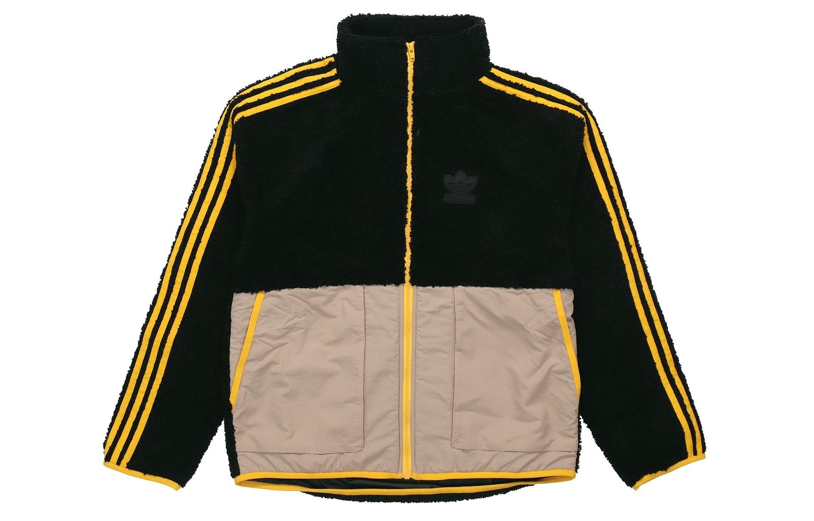 adidas Trefoil Sherpa Jacket Casual Thickened Fleece Outerwear GT7295 M