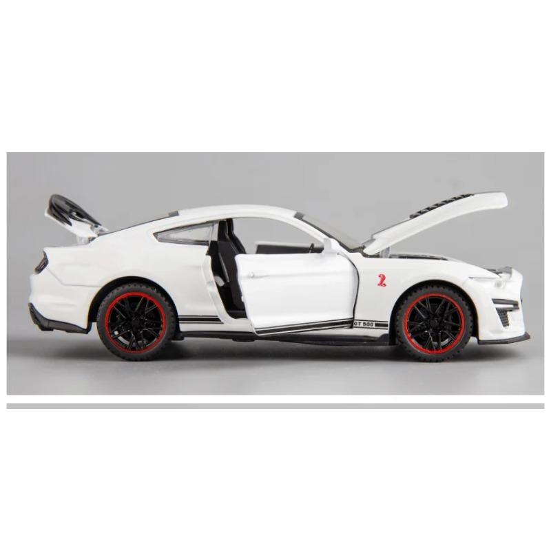 1/32 Ford Mustang Shelby GT500 Supercar High Simulation Car Model Alloy Pull Back Kid Toy Car 4 Open Door Children's Gifts