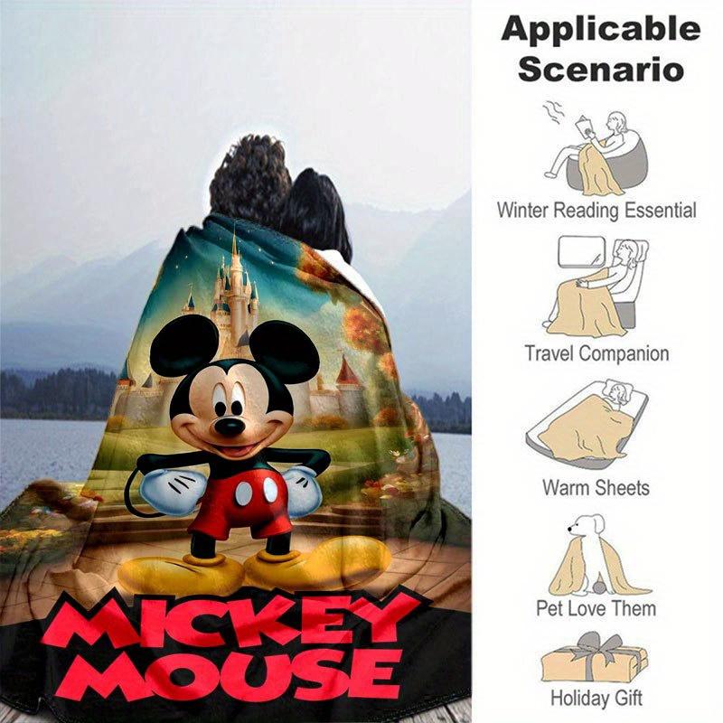 Coperta Cartone Animato di Topolino e Minnie: Adorabile, Caldo e Perfetto per la Decorazione della Casa Soggiorno, Viaggio e Tutte le Stagioni Decorazione Natalizia