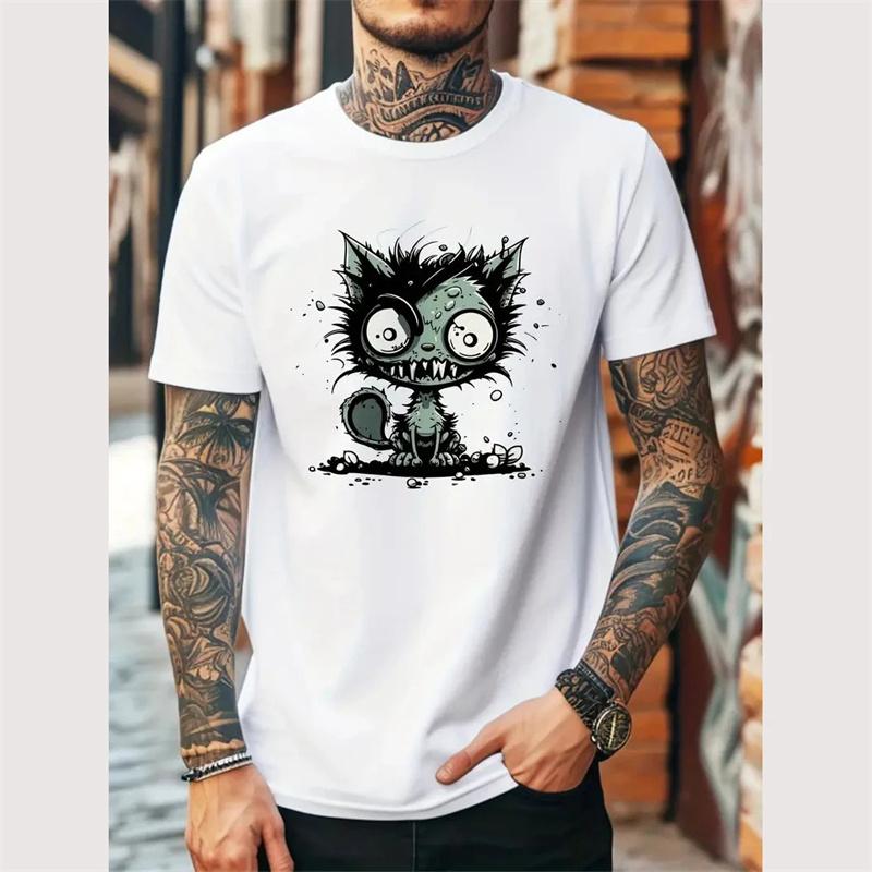 

Summer Animal 3D Printed T Shirt For Men Cat Pattern T-Shirt Casual Short Sleeve Tee Fashion Men s Oversized Clothing Streerwear 6XL