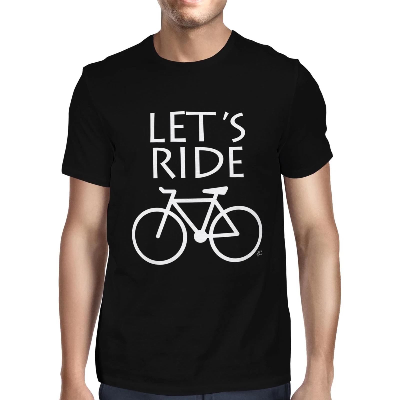 1Tee Mens Let s Ride Cyclist T-Shirt M