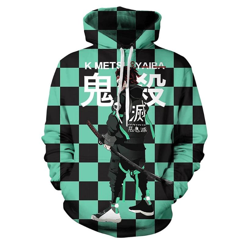 2026 Bandai *Demon Slayer* Cosplay/Anime Hoodie Streetwear Harajuku Y2K Style Comfortable Hooded Pullover Sweatshirt