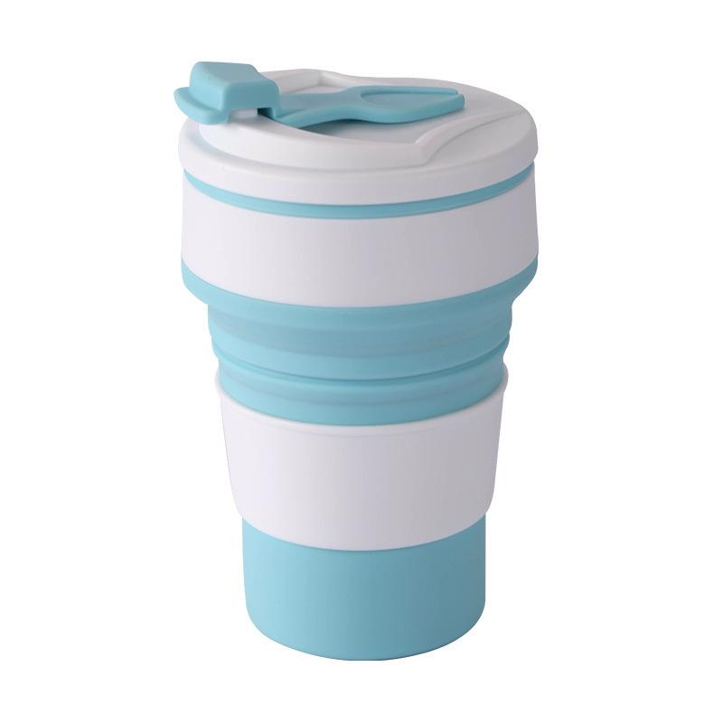 Creative Silicone Folding Cups Outdoor Activity Travel Lightweight Athletic Bottle Gift Mug Coffee Cup with Color Box