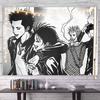 Nana Punk Rock Black  Pink Anime Collage Tapestry Wall Hanging Art Decor for Bedroom Otaku Cozy Study Space Decor