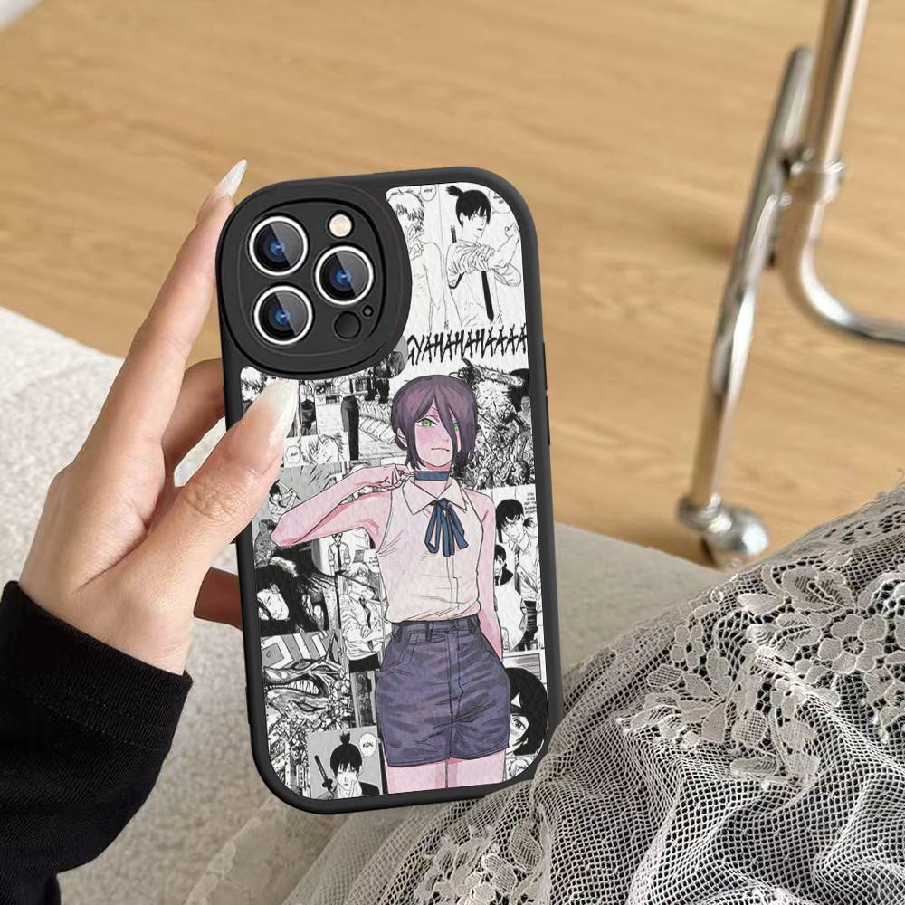 Cool Anime R-Reze Phone Case For IPhone 16 15 14 11 12 13 Pro Max Plus Back Leather Shell