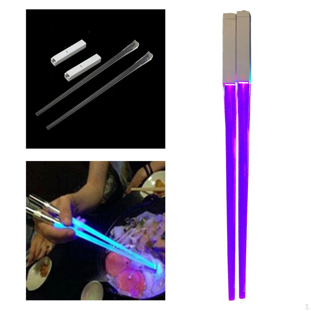 1 Pair LED Chopsticks Durable Lightweight Dining Party