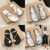 Elegant Summer Flat Sandals For Women With Dazzling Rhinestones In Classy Colors