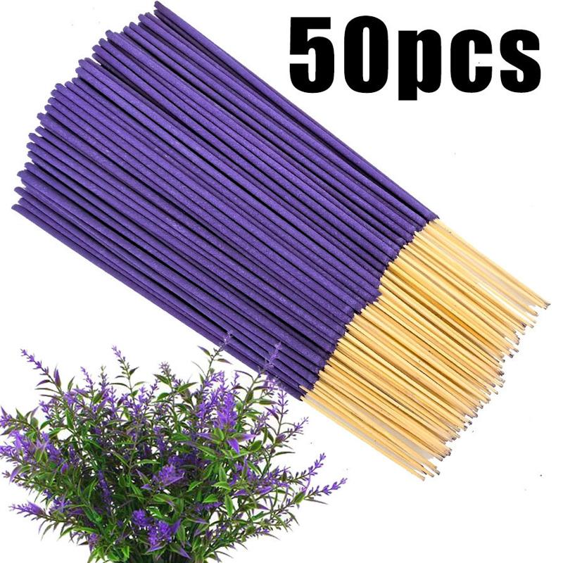 50/100Pcs Incense Sticks Tea Room Wooden Material And Meditation Wood Sticks Yoga Lavender Sticks for Home Lavender Scent Natural