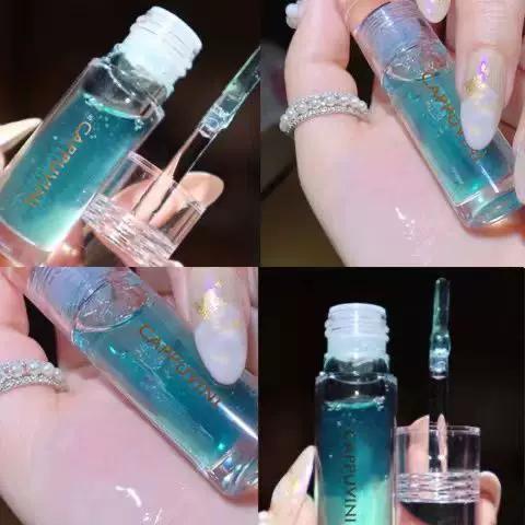 Crystal Clear Transparent Lip Care Oil Glass Transparent Lip Gloss Moisturizing Lip Base Moisturizing Pearl with Flash Lip Lacquer Color Suit