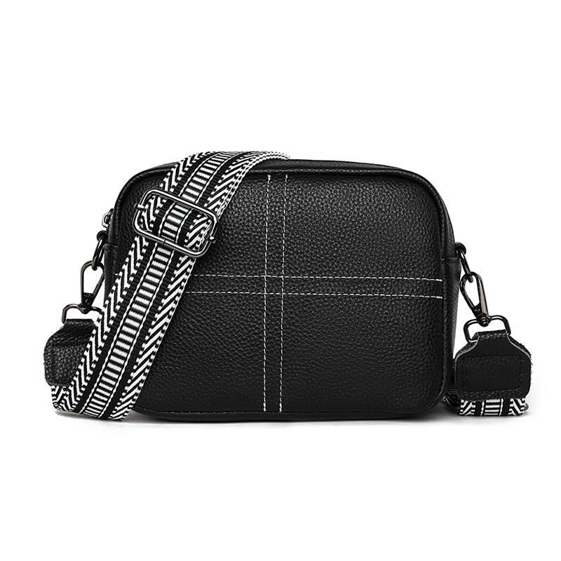 Cowhide Bag Women's New Simple and Fashionable Shoulder Bag Crossbody Small Square Bag Women's Bag