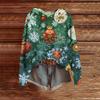Ladies' Fashionable Printing Casual Hooded Long Sleeved Sweatshirt