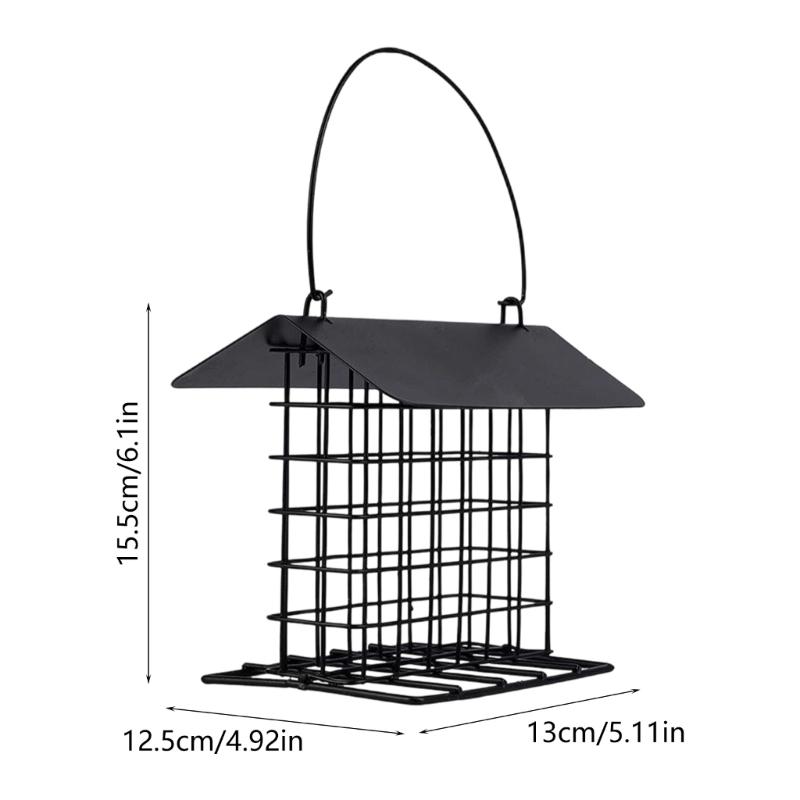 Rural Iron Bird Feeder Station Wildbird Shelter Place With Easy Refill Feature Ideal For Wild Bird Enthusiasts