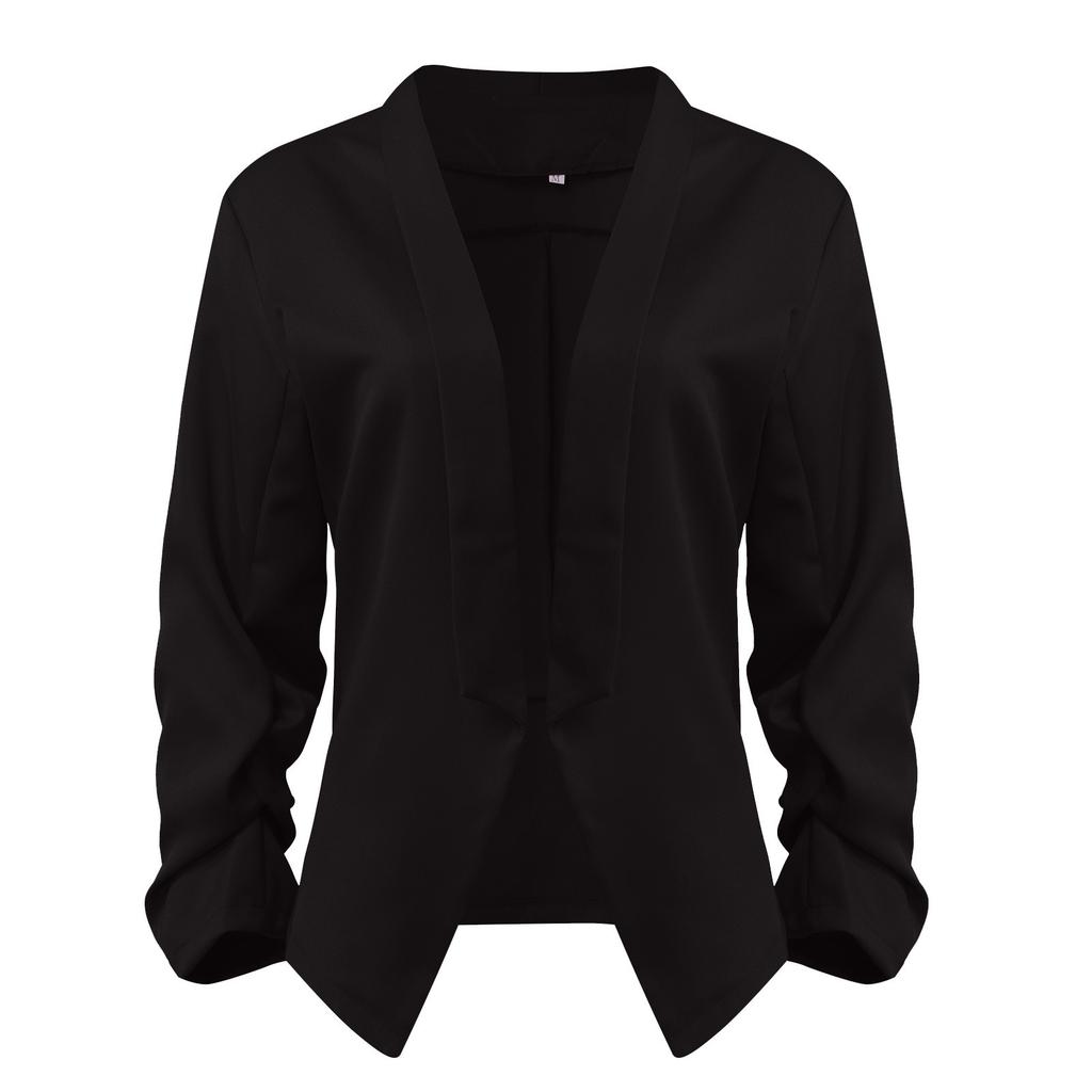 Damen Anzug Top Cardigan Jacke Einfarbig Revers Anzug Kleine Jacke Pendeln Vielseitiges Temperament