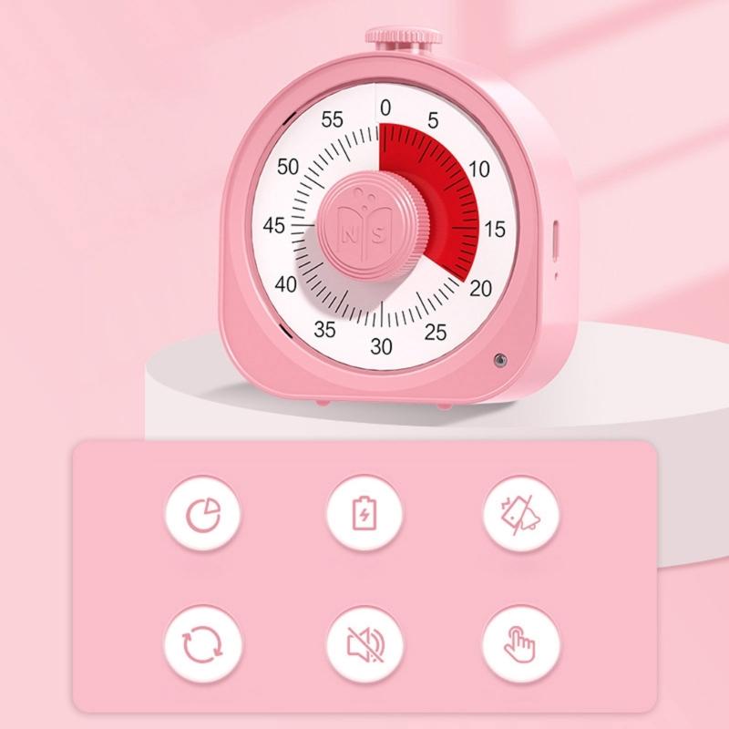 Visual Timers 60-minutes Super Countdowns Timers Suitable for Children Adult Durable Mechanical Time Management Tool