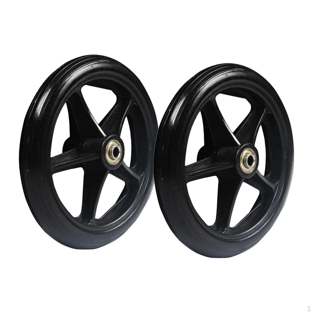 2x Rueda de Silla de Ruedas Delantera Reemplazo Suave de Alta Resistencia para Andadores
