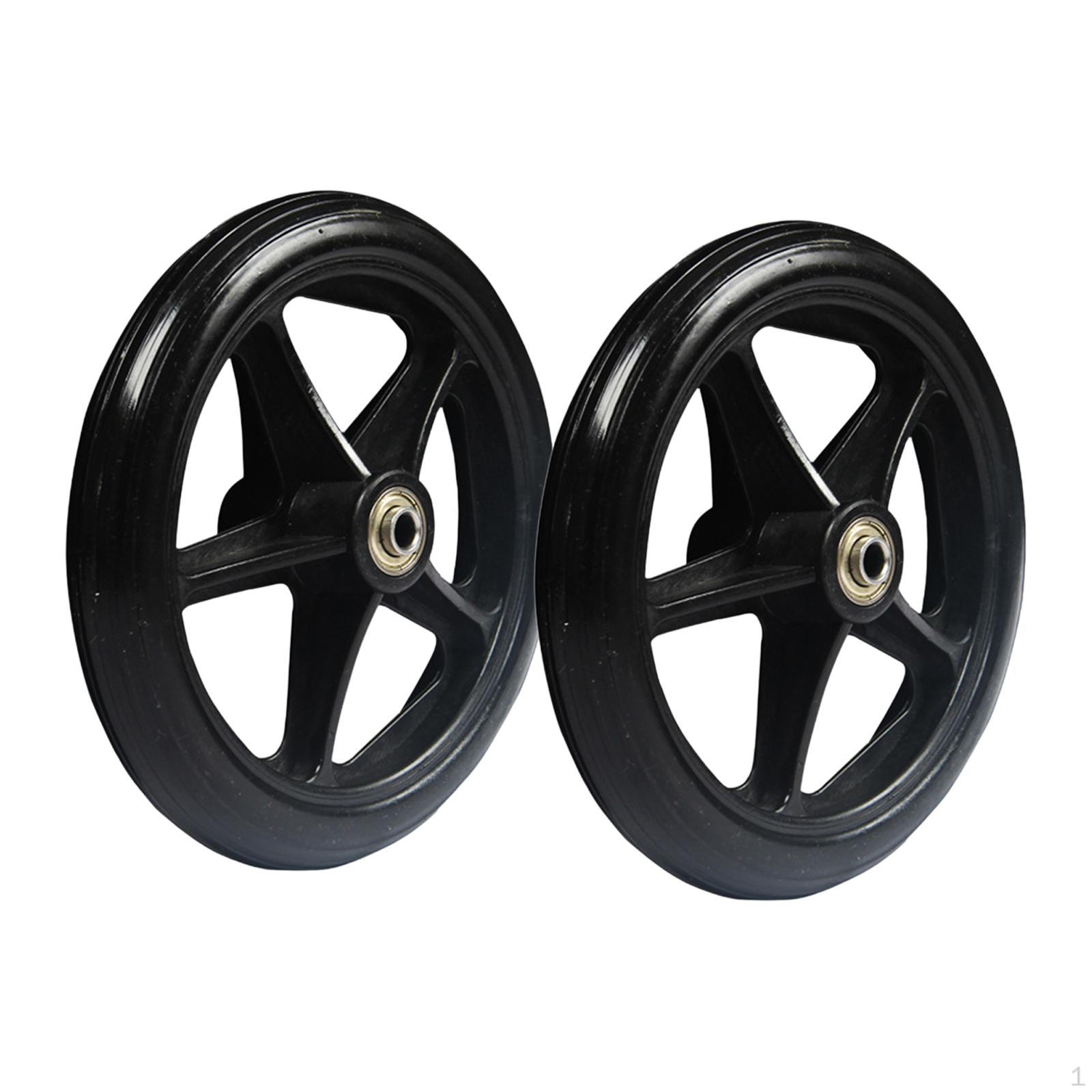 

2x передние колеса для инвалидной коляски, гладкие детали для ремонта, бесшумные ролики для
