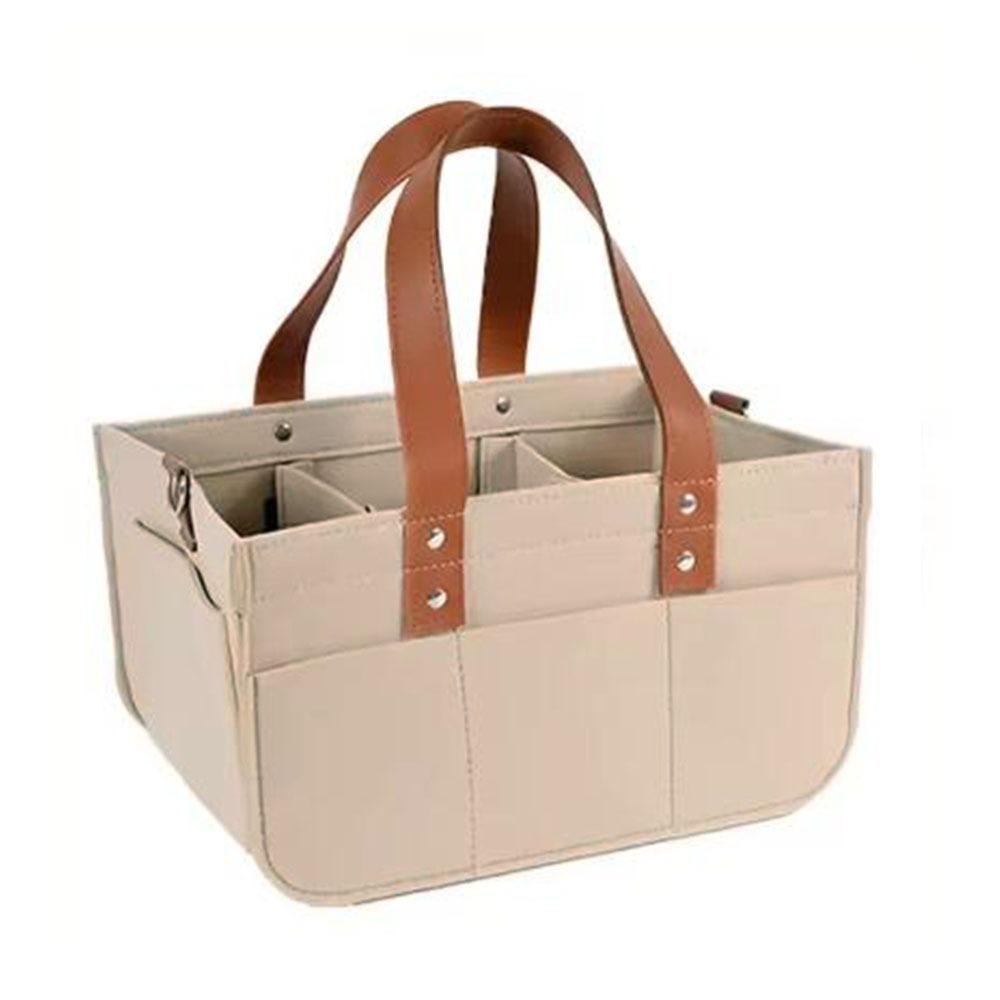 

Складная детская фетровая корзина для хранения Портативная подвесная сумка для детской коляски Путешествия бежевый