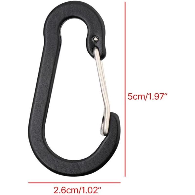 5Pcs Multi-Uses Carabiner Aluminum Alloy Carabiner Hooks Carabiner Spring Clips for Outdoor Hiking Camping Fishing