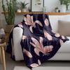 Waterproof Fleece Blanket Floral Watercolor Lilies Pink Red Small Throw Blanket for Kids Teens Adults Gift