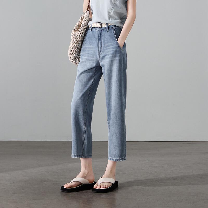 SOFSIL Women s High-Waisted Harem Cropped Jeans 26