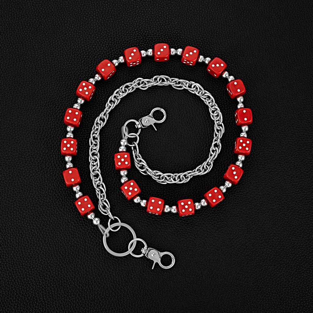 European & American Hip Hop Colorful Dice Waist Chain - Trendy, Versatile Fashion Accessory