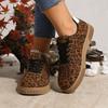 Women's Spring-Autumn Leopard-Print Casual Training Shoes.