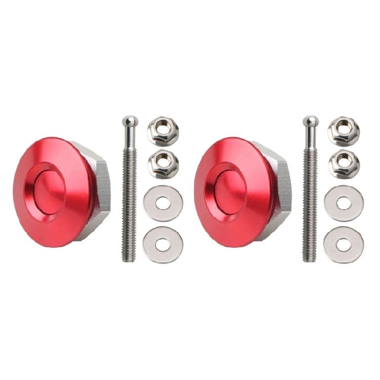 Round Button Hood Fastener Kit 2 Piece Aluminum Hardware Set for Quick Body Panel Access on Custom Car Builds Set