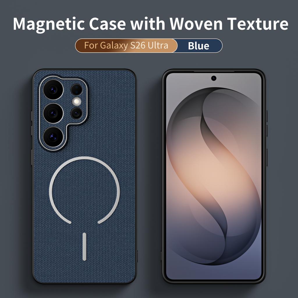 Al Techwoven Tyg Magnetiskt Fodral För Samsung S26 S2 S24 S23 S22 Ultra Plus FE A7 A6 A36 A3 A17 A16 A26 Skydd