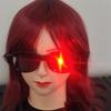 Occhiali Luminosi a LED Acrilici Divertenti Colore Luce Rossa Accessorio Festa di Carnevale Occhiali Cosplay